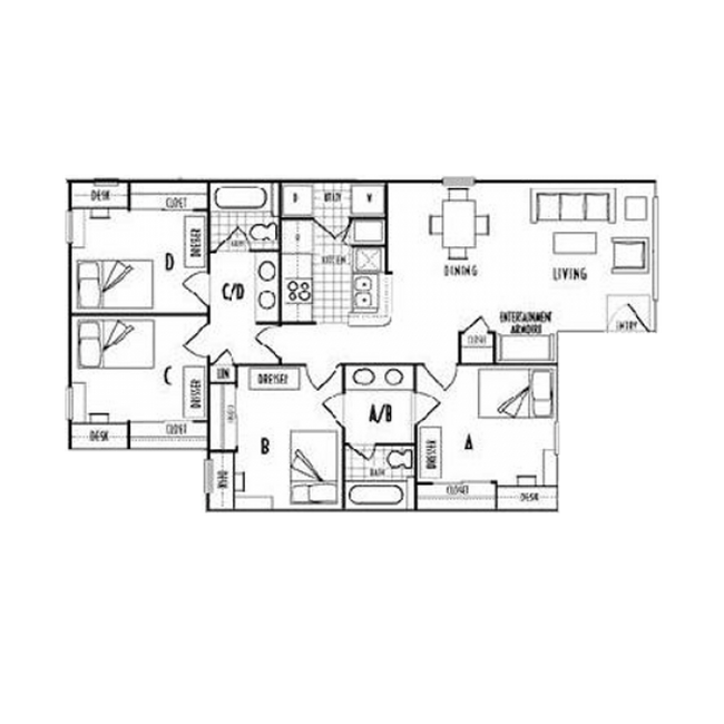 4x2 UG Private floor plan